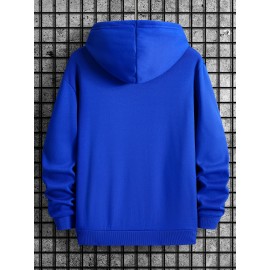 [Men's Cross Print Hooded Sweatshirt] Black Men's 