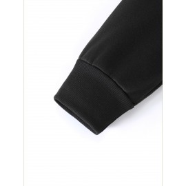 [Men's Cross Print Hooded Sweatshirt] Black Men's 