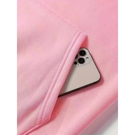 Men's Hooded Sweatshirt - Cold-Resistant Athletic Pullover Hoodie with Front Pocket, Royal Blue Gym Jacket for Running, Hiking, Casual Outfits - Machine Washable Polyester Hoodie for Men, Gym Hoodie