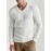 Men'S Casual V-Neck Sweater - Soft Knit, Long Sleeve, Solid White, Perfect for Fall & Winter, Versatile for Outdoor & Indoor Wear, Winter Clothing | Vneck Sweater | Knit Construction
