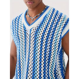 Openwork Crochet Vest