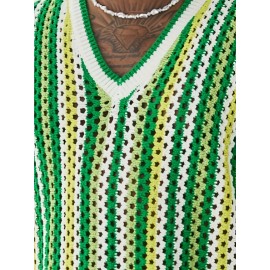 Openwork Crochet Vest